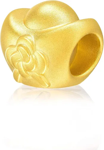 Miniatura 4 de Chow Sang Sang 90838C - Pulsera de oro macizo de 24 quilates con dije Yuanbao para mujer 999 Metal
