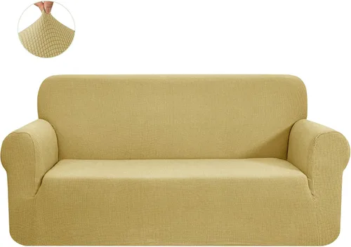 Miniatura 74 de CHUN YI - Funda elástica de 1 pieza para sillón grande, funda protectora suave de Jacquard con elastano, detalle de cuadros y parte inferior