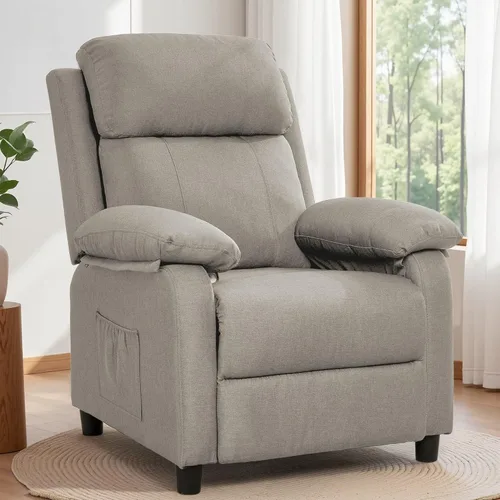 Miniatura 11 de Korser Silla reclinable, sillas de sala de estar para adultos, silla de lectura acolchada para asiento profundo con bolsillos laterales, reclinables