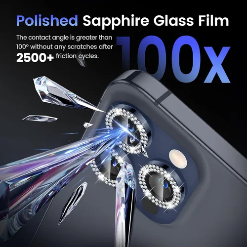 Miniatura 6 de Tensea Protector de lente de cámara Compatible para iPhone 17 Pro Max/17 Pro/15 Pro Max/15 Pro/16 Pro Max/16 Pro/14 Pro Max/14 Pro, Cubierta de Azul