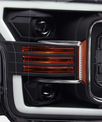 Miniatura 2 de AlphaRex Faros delanteros negros de la serie PRO para Ford F-150 2018-2020 Negro (AXHL-FF18-PPT-B-A)