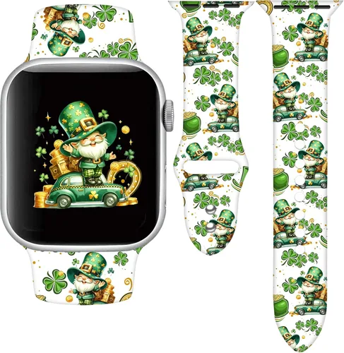 Miniatura 38 de Holidays - Correa de reloj compatible con Apple Watch de 38, 40, 41, 42, 44, 45 y 49 mm para mujeres y hombres, correa deportiva de silicona suave