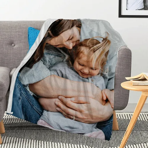 Miniatura 2 de Mantas personalizadas con collage de fotos y texto, hechas en Estados Unidos, mantas personalizadas con imágenes personalizadas para cumpleaños