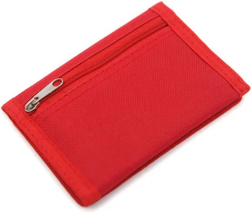 Miniatura 5 de Cartera de bloqueo de RFID identificación de frecuencia de radio de tres partes de lona para deportes al aire libre para niños Cartera de bolsillo