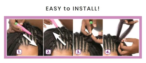 Miniatura 5 de Sensationnel Lulutress - Trenzas de ganchillo preenrolladas, 2 rizadas, 3B (paquete de 4, 2)