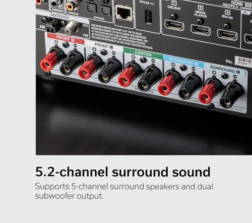 Miniatura 2 de Denon AVR-S670H Receptor de Teatro en Casa de 5.2 Canales, Receptor HDMI 8K UHD (75W x 5), Transmisión a Través de HEOS Integrado, Bluetooth