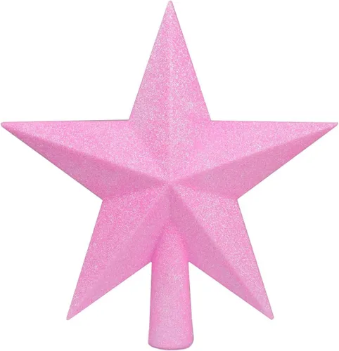 Miniatura 40 de YYCRAFT Adorno de Estrella con Purpurina para la Punta del Árbol Decoración Navideña - 6 Pulgadas, Rojo
