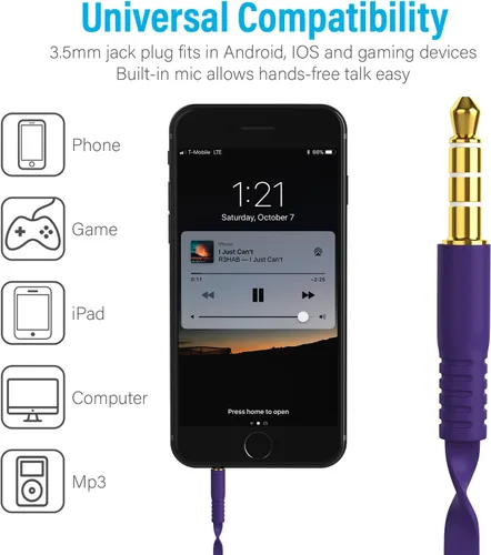 Miniatura 5 de ARC - Auriculares intraurales con cable, auriculares con micrófono, control de volumen deslizante, aislamiento de ruido, almohadillas