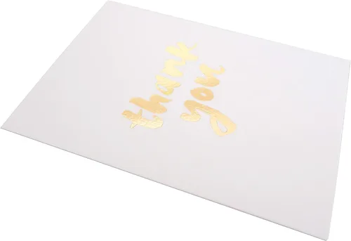 Miniatura 3 de CHRIZ.Z Tarjeta de agradecimiento – Tarjeta de textura única con letras frustradas con 1 sobres de papel kraft – 5 x 7 pulgadas en blanco