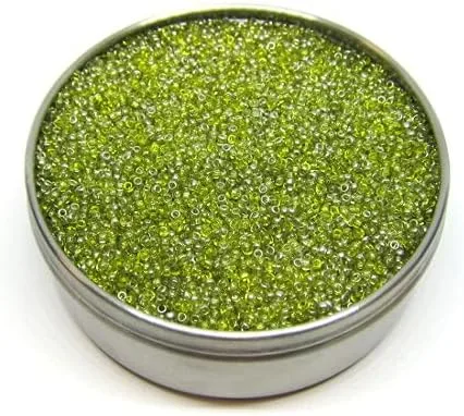 Miniatura 9 de Cuentas de semillas Rocailles PRECIOSA de 0.71 oz 8/0, verde esmeralda Verde esmeralda (50120)