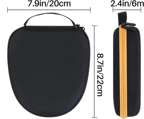 Miniatura 8 de Lebakort Funda de almacenamiento compatible con auriculares DEWALT resistentes 2 en 1 con banda para el cuello (funda negra)