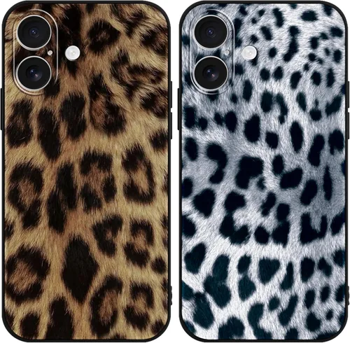 Miniatura 85 de Paquete de 2 Fundas de Teléfono Bonitas con Estampado de Guepardo para Apple iPhone 13 Pro Max de 6.7 Pulgadas, Fundas de Diseño