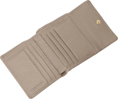 Miniatura 3 de Dooney & Bourke Billetera, billetera pequeña con solapa para tarjetas de crédito, color gris pardo, gris topo, Cartera pequeña para tarjetas