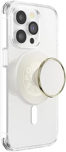 Miniatura 7 de PopSockets Agarre para teléfono con soporte expandible, agarre adhesivo, blanco sobre negro