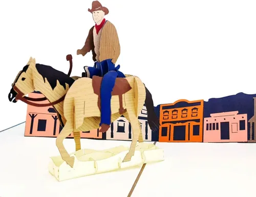 Miniatura 12 de iGifts And Cards Cow Barn 3D Pop Up Tarjeta de felicitación – Animales, molino de viento, granja, ganado, lácteos, sol, wow, diversión, mitad
