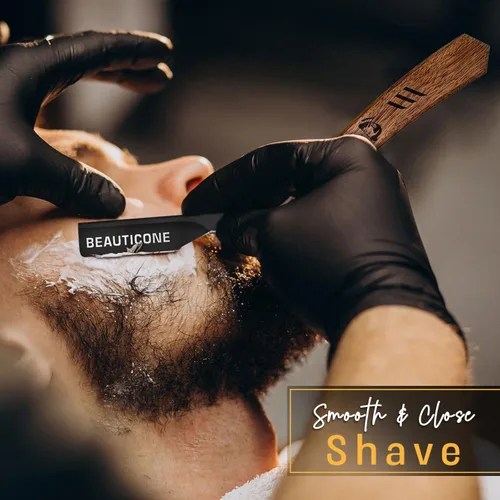 Miniatura 5 de Beauticone Navajas rectas para hombres, navaja de hoja recta con 100 cuchillas de un solo filo, acero inoxidable, navaja de barbero para el afeitado