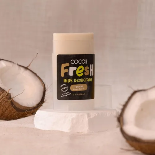 Miniatura 5 de CoCo Me Desodorante para niños sin aluminio con aroma a coco, desodorante orgánico y natural para niños, niños y niñas, desodorante hidratante suave
