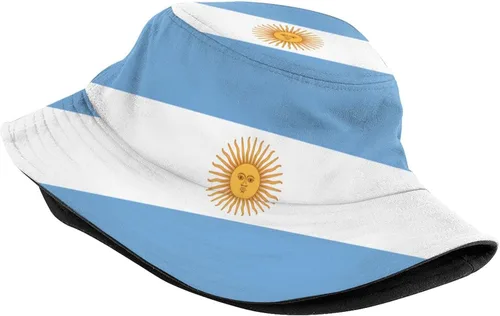 Miniatura 2 de Divertidos sombreros de pescador de bandera argentina con bandera argentina plegable, gorra de sol de pesca, sombreros de pescador de verano