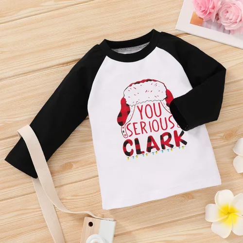 Miniatura 3 de JEELLIGULAR Camiseta de Navidad para niños y niñas, camiseta de manga larga con estampado de letras para bebés, ropa de festival de 6 meses a 5 años