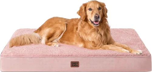 Miniatura 38 de EHEYCIGA Cama ortopédica de espuma para perros grandes, 35 pulgadas de largo x 23 pulgadas de ancho x 3.5 pulgadas de alto, gris claro