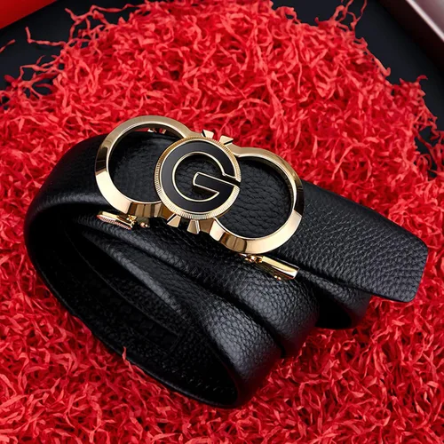 Miniatura 6 de Leather ratchet Belts for Men Automatic Buckle Casual Work Dress Belt with Gift Box
