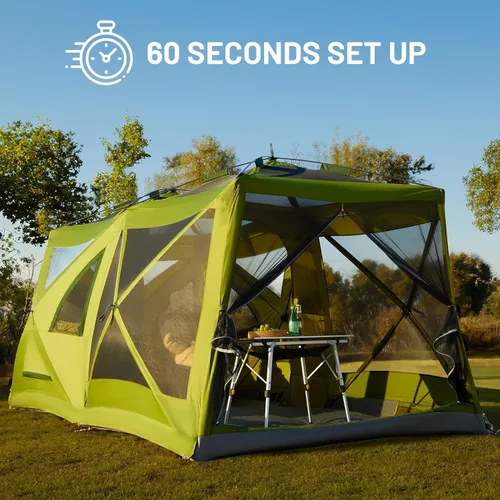 Miniatura 7 de TIMBER RIDGE Tienda de campaña desplegable instantánea para 4/6/8 personas, fácil instalación de 60 segundos, resistente a la intemperie, tienda