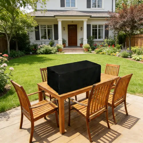 Miniatura 8 de TheElves Cubierta para hoguera de mesa, 28 pulgadas, rectangular, impermeable, resistente para BAIDE HOME Ciays Vaztrlus Senjoys para hogueras