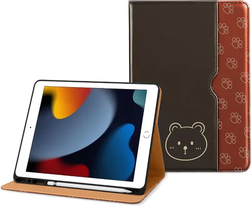Miniatura 17 de DTTO para iPad de 9ª/8ª/7ª generación de 10.2 pulgadas 2021/2020/2019, funda tipo cartera de negocios de cuero premium con soporte para Apple Pencil