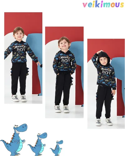 Miniatura 2 de Conjunto de 2 piezas de ropa de manga larga de algodón para niño y niño sudadera de camuflaje