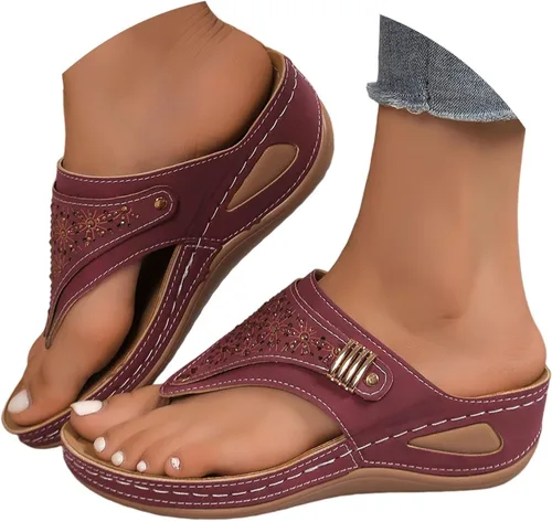 yaoeye Sandalias ortopédicas para mujer 2026 elegantes con soporte de arco para mujer, sandalias cómodas casuales de verano y playa