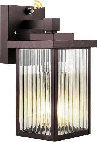 Miniatura 18 de Lámpara de pared para exteriores con sensor de anochecer a amanecer, luz exterior impermeable para porche de casa y garaje, aplique de pared