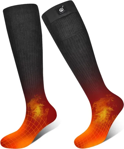 Miniatura 9 de Calcetines térmicos para hombres y mujeres, 7.4 V 2200 mAh, batería recargable eléctrica, calcetines de invierno cálidos, calcetines de calefacción