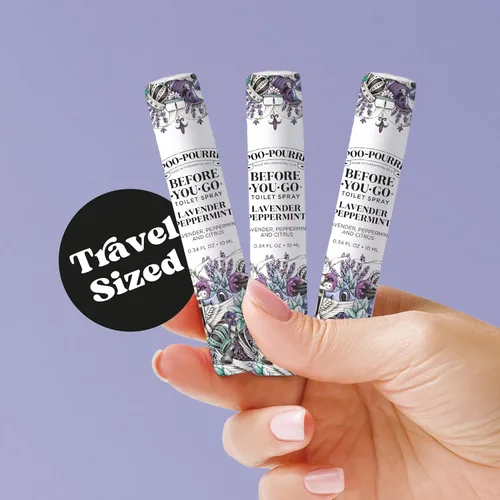 Miniatura 2 de Poo-Pourri Before-You-Go - Aerosol para inodoro, artículos esenciales de viaje, 0.34 onzas líquidas, paquete de 5 unidades en una variedad