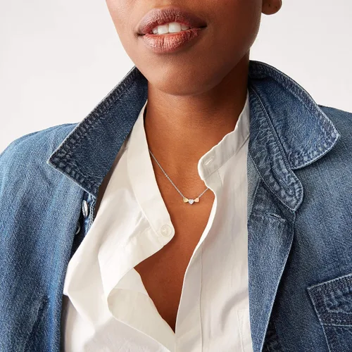 Miniatura 4 de Collar de cadena con diseño de corazón fósil