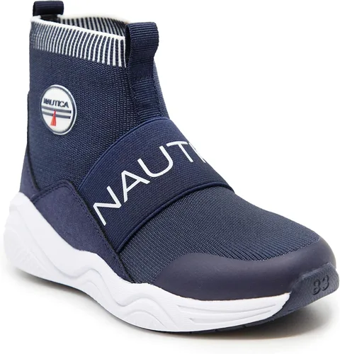 Nautica Zapatos deportivos Silas de caña alta para niños con soporte mejorado para el tobillo, disponibles en tallas para niños grandes, niños