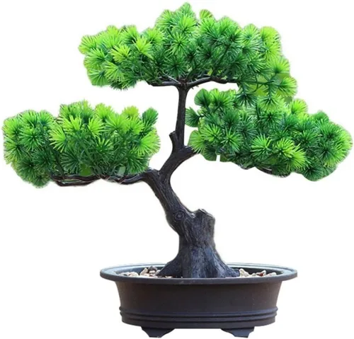 Árbol bonsái artificial, árbol de pino, espíritu zen, fiesta, hogar, hotel, escritorio, bonsái, decoración de árboles artificiales (color : 1)