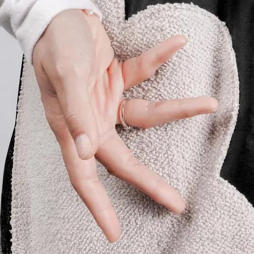 Miniatura 5 de Delantal de cocina para mujer con bolsillos para limpiar las manos, bolsillo grande, limpieza a mano, impermeable para cocinar y hornear, color negro