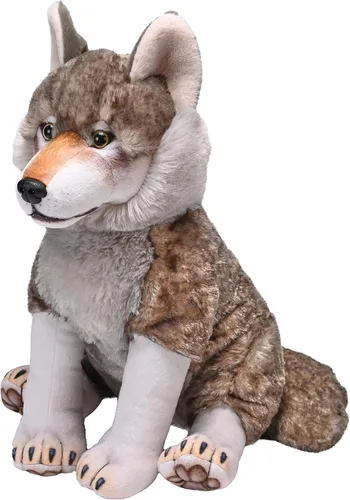 Wild Republic Colección de artista, lobo, regalo para niños, 15 pulgadas, juguete de peluche, botellas de agua recicladas