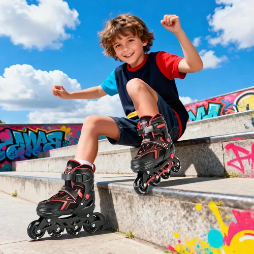 Miniatura 10 de 2PM SPORTS - Patines en línea ajustables Torinx verde para niños, patines divertidos para principiantes para niños, jóvenes, niñas, hombres