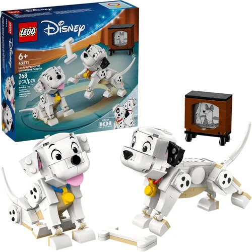 LEGO Disney Lucky & Penny 101 Dalmatians Puppies - Juego de simulación para niños y niñas, a partir de 6 años que aman a los animales, juguete