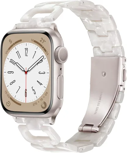 Correa ligera de Apple Watch para Apple Watch, de resina en forma de D, compatible con hebilla de acero inoxidable para Apple Watch Ultra 2, 1,