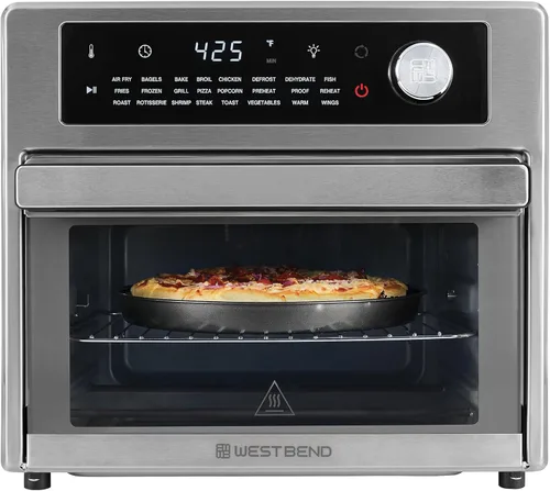 Miniatura 2 de Horno freidora de aire West Bend XL de 26 cuartos con controles digitales, puerta de fácil visualización y 24 programas de cocción, incluye nueve