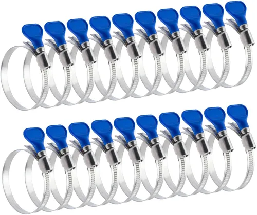 Miniatura 11 de POWERTEC 70216 Abrazadera de manguera de doble alambre de 3 pulgadas con perno, abrazaderas de manguera ajustables para colector de polvo, manguera
