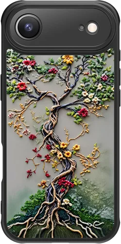 Miniatura 145 de FUNMIKO Funda para iPhone 16 Plus, carga inalámbrica y protección de grado militar, diseño floral moderno para mujeres y niñas, funda antideslizante