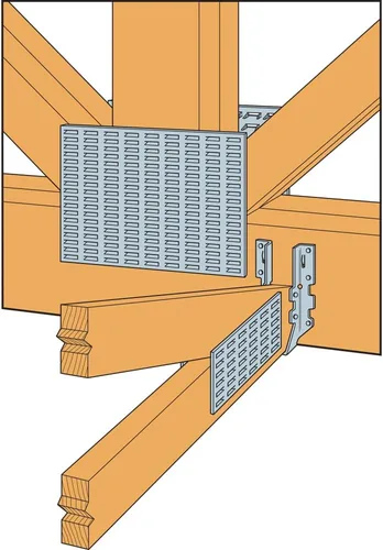 Miniatura 6 de Simpson Strong Tie LUS28-3Z ZMAX galvanizado triple 2x8 doble cizallamiento montaje cara vigueta gancho 15 por caja