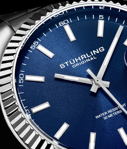 Miniatura 6 de Stuhrling Original Symphony Regent Coronet Reloj de pulsera de acero inoxidable para hombre