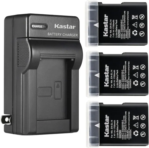 Miniatura 6 de Kastar EN-EL14 Reemplazo del cargador de batería de pared de CA para Nikon EN-EL14a, EN-EL14b, batería EN-EL14, Nikon MH-24a, cargador MH-24, cámara