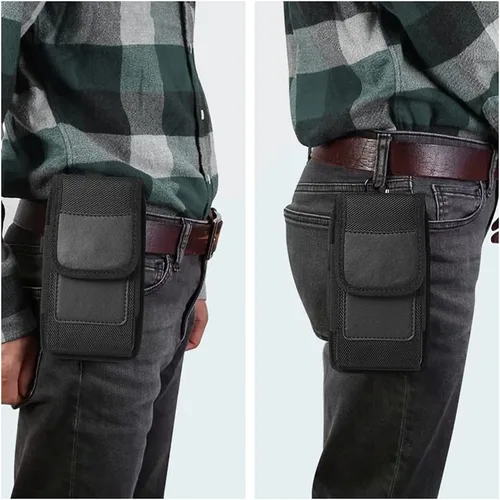 Miniatura 7 de Funda vertical de nailon para teléfono celular con clip para cinturón y gancho - XXL
