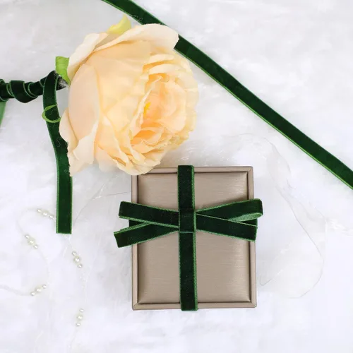 Miniatura 2 de Cinta de terciopelo de 3/8 pulgadas x 25 yardas, cinta de tela para envolver regalos, decoración de coronas, manualidades hechas a mano para hacer