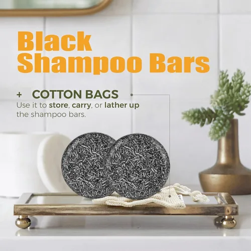 Miniatura 6 de Champú de barra inversa de cabello gris, jabón negro para barba de cabello gris con ingredientes naturales, barra inversa de jabón de melena gris
